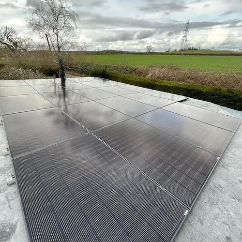 Solar Panels Across Flat Roof 2 - High Wycombe
