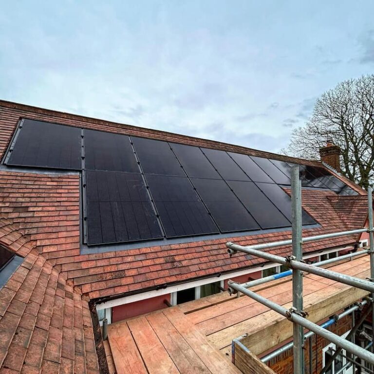 Large Solar Panel System Right Roof
