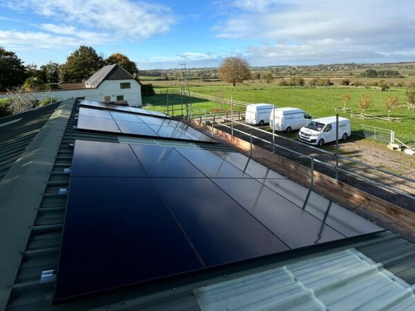 Solar panel installation on a roof with sunlight in Aylesbury